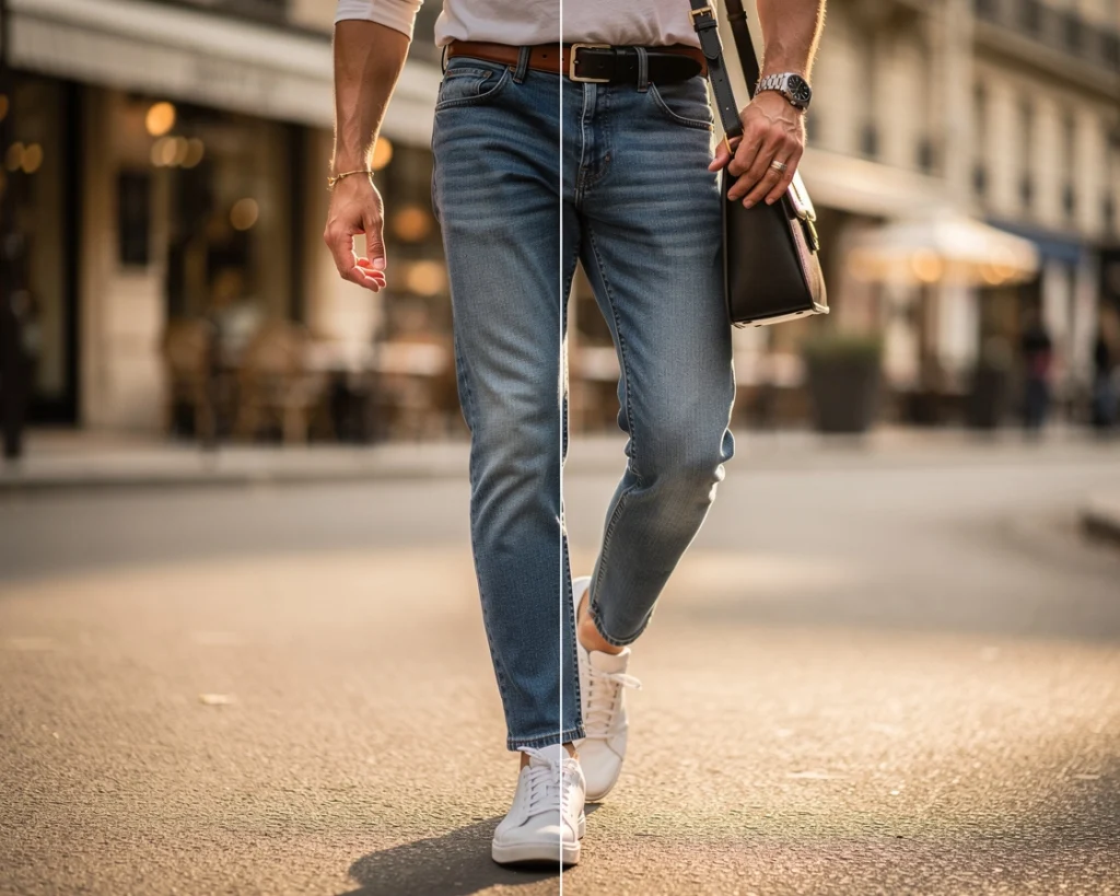 association du jean et des baskets